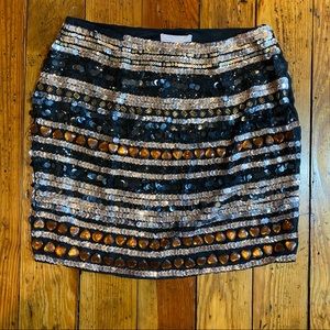 NWT Holiday Black Sequin Mini Skirt Romeo & Juliet Couture